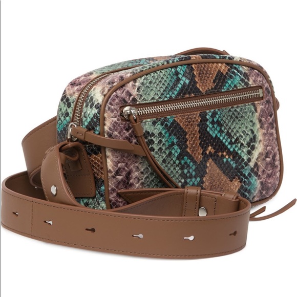ALLSAINTS leather snake print crossbody bag - Picture 2 of 8